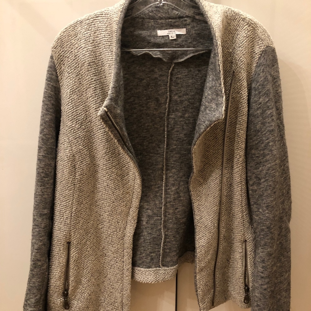 Heather Grey Contrast Sleeve Jacket